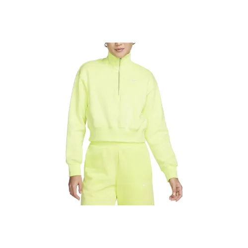 Nike Толстовка Женская Неоновый Зеленый