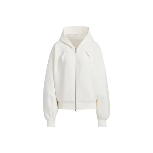 Adidas Spacer Full Zip Hoodie Куртки Пальто Женские Розовый Белый