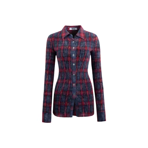 VAVZ Красная клетка Женские Рубашки