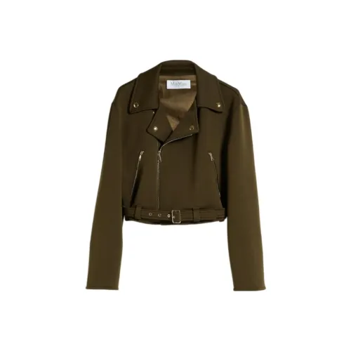 MaxMara Spezie Коллекция Короткий Джерси Куртка Куртки Пальто Женские Умбра