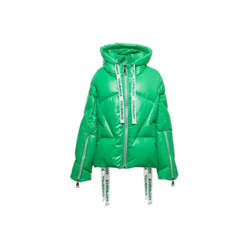 KHRISJOY FW22 Умеренный пуховик женский жадеит зеленый