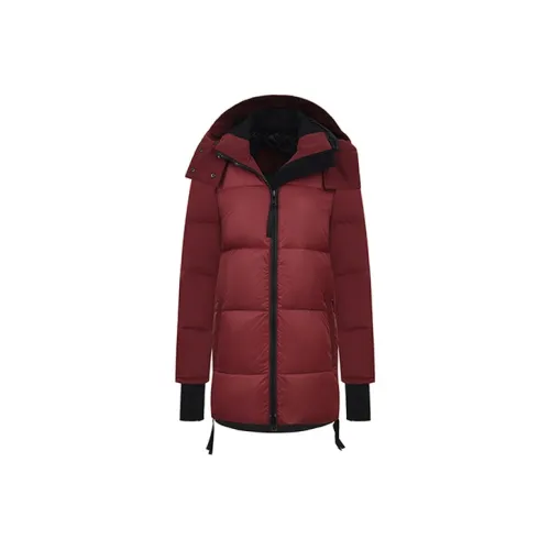 Canada Goose Пуховик Зимний Женский Бордовый