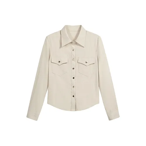 AHDO Абрикос Женские Рубашки