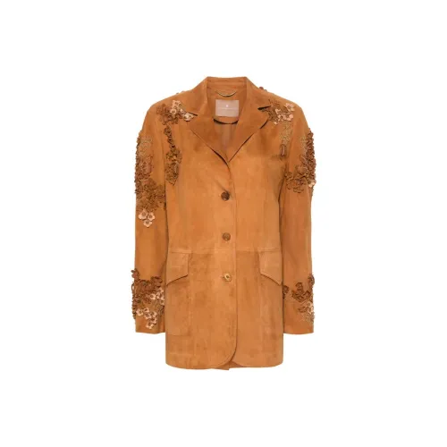 ERMANNO SCERVINO Цвет коньяка Коричневый Женские Куртки