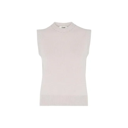 FENDI SS25 Кашемир Свитер Женский Светло-Серый
