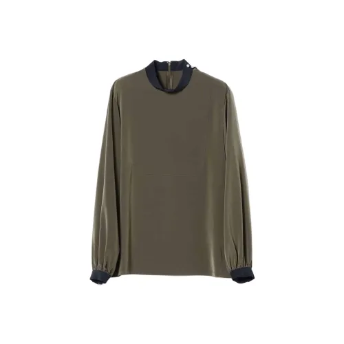 BEAMS Demi Luxe Рубашка Женская Хаки