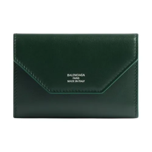 Balenciaga Smooth Calfskin Key Pouch Women's Dark Green