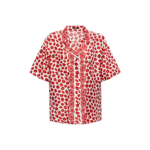 VERSACE Женские Рубашки Красного Цвета