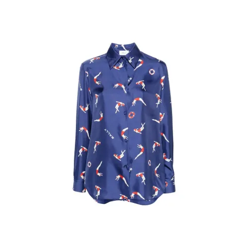 BALLY SS24 Рубашка Женская Морской Синий