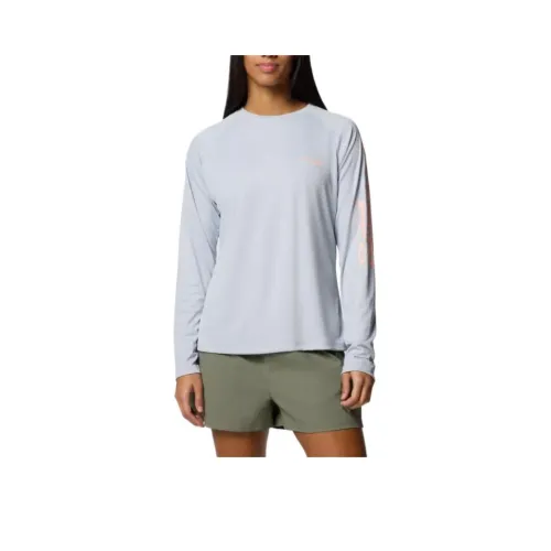 Columbia PFG Tidal Tee 2 Рубашка Женская Серого цвета