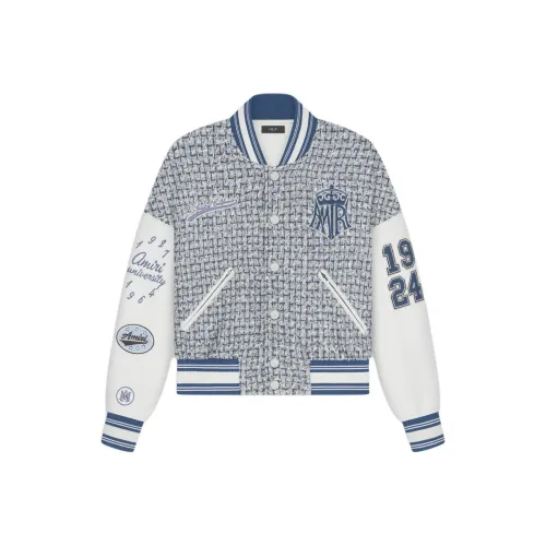 AMIRI Boucle VARSITY Куртка Куртки Пальто Женские Синий