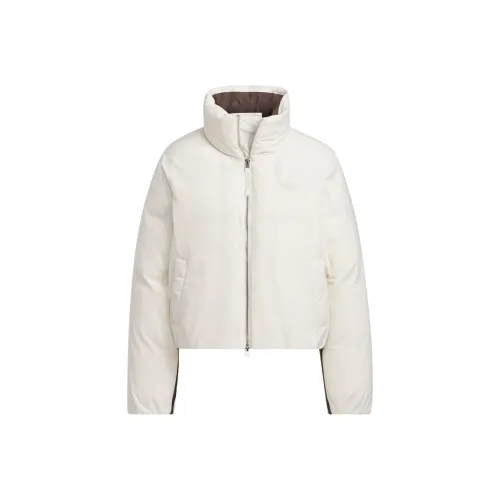 Adidas Originals FW24 NON Лоскутное шитье Короткий Пуховик Зимнее пальто Женское Чудесный белый