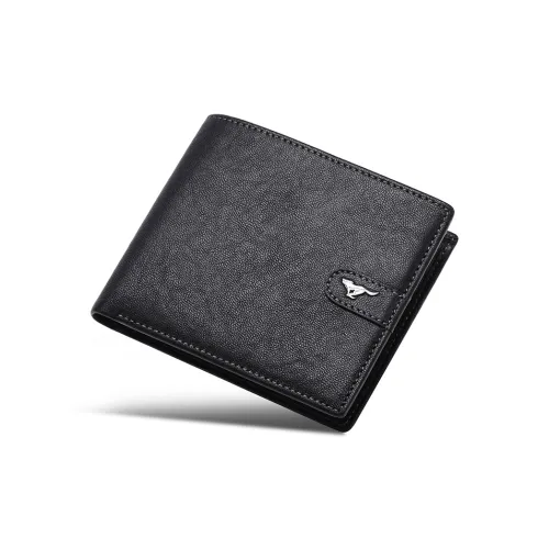 SEPTWOLVES Кошелек из коровьей кожи Мужской Черный