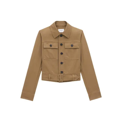 SAINT LAURENT Куртки и Пальто Женские Темно-Бежевый