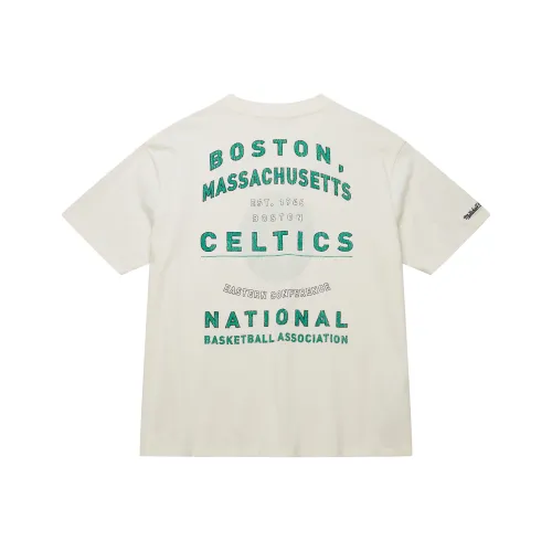 MITCHELL NESS Стандартная 100% хлопковая футболка Женская Белая