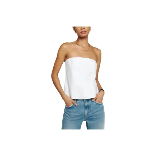 REFORMATION Spritz Linen Топ Без бретелек Топ Женский Белый