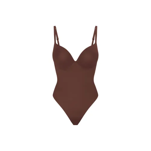 SKIMS SS25 ULTIMATE Центральная часть PUSH UP Стринг BODYSUIT Комбинезон Женские COCOA COCOA