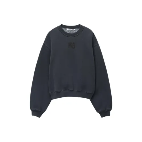 Alexander Wang SS24 Puff Логотип Толстовка В Махровой Толстовка Женская Темно-Серый