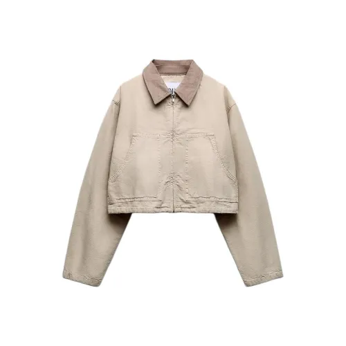 ZARA Trf Белые Женские Куртки