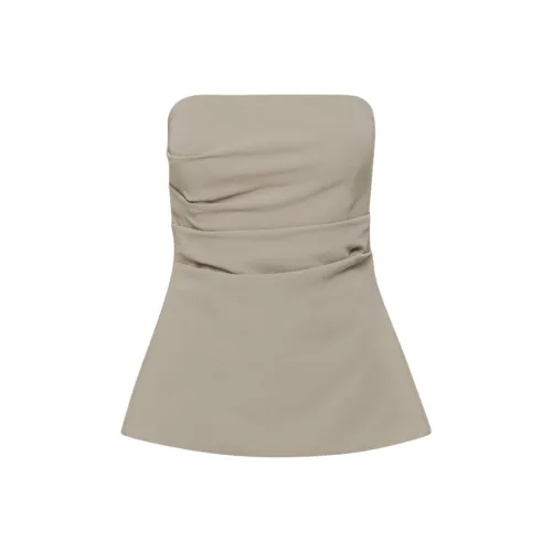 Aritzia FW24 WILFRED Lilou Tube Топ Без бретелей Топ Женские Nomad Тауповый Nomad Серый Умбра