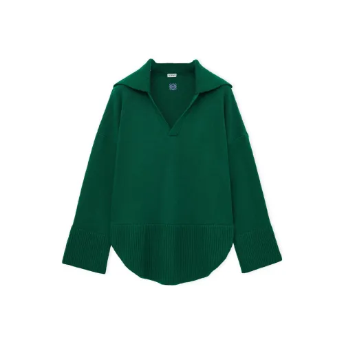 LOEWE FW24 Кашемир Свитер Женские Зеленый