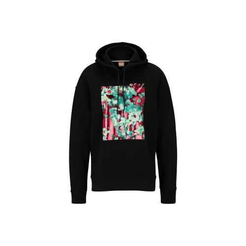 Hugo Boss Relaxed Fit Толстовка с Seasonal Artwork Толстовка Женская Черная