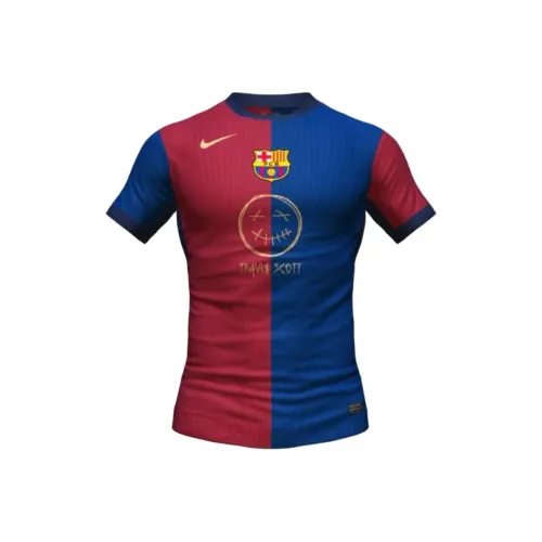 NIKE Синий красный Унисекс Футболка