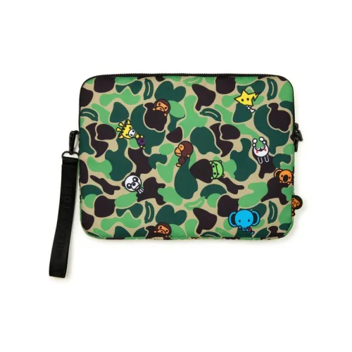 BABY MILO STORE BY A BATHING APE 100% Polyester Laptop Bags Green GRB Unisex