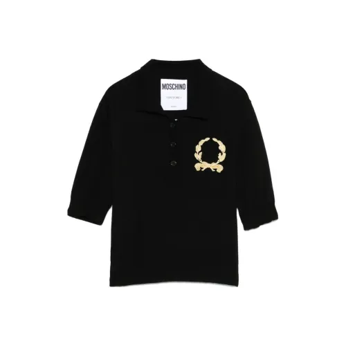 MOSCHINO Поло Женское Черное