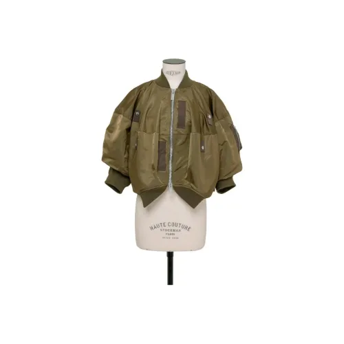 sacai Оливковые Женские Куртки