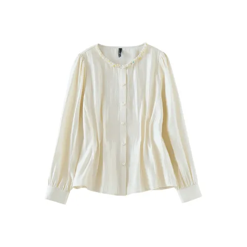 OUNIXUE Абрикос Женские Рубашки