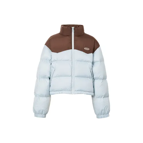 Hopeshow Пуховик Женский Светло-Розовый Синий