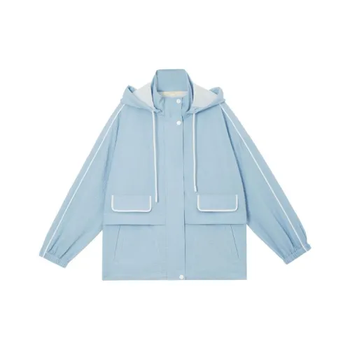 XII BASKET Куртки и Пальто Женские Светло-Синий