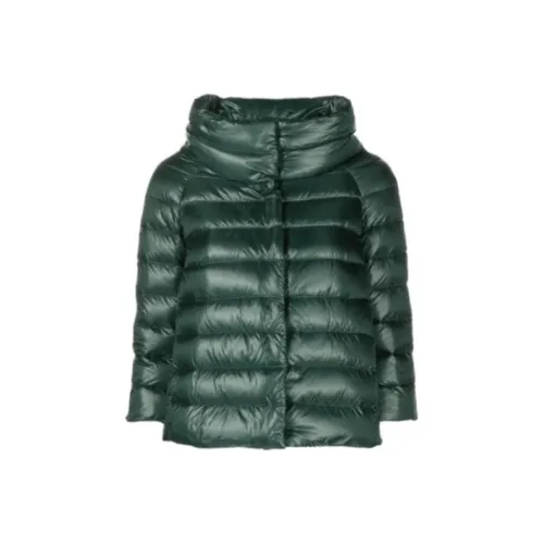 HERNO Металлический зеленый Женские пуховики