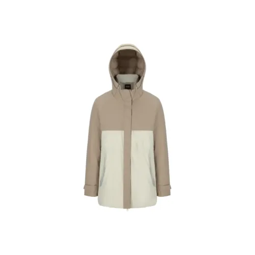 BOSIDENG Элегантный бежевый Sea Раковино-бежевый 716C Женские пуховые куртки