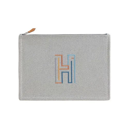 HERMES Хлопок Путешествие Сумка для хранения Tubas Унисекс Морской Серый