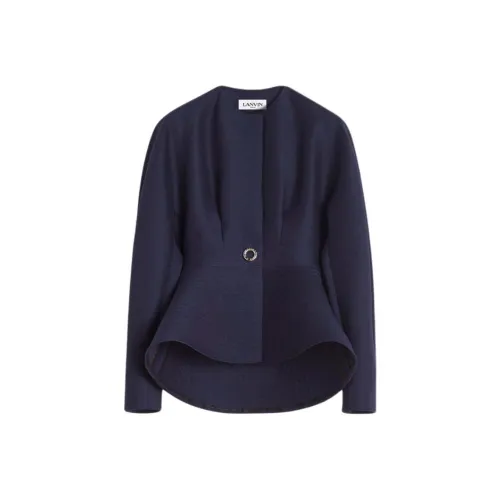 Lanvin FW24 Куртки и Пальто Женские Полночный Синий