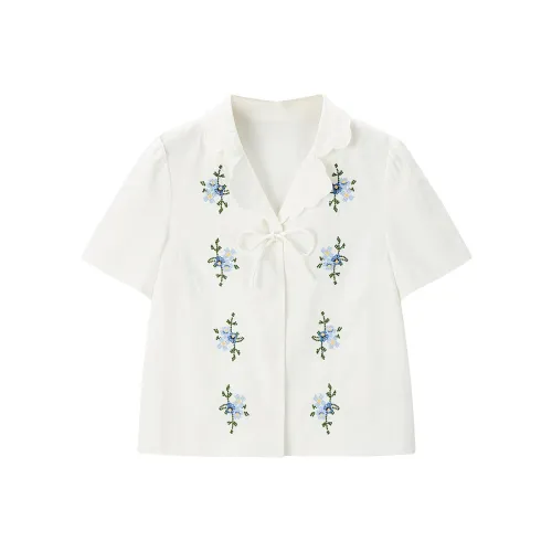 LEDIN Туманно-белые Женские Рубашки