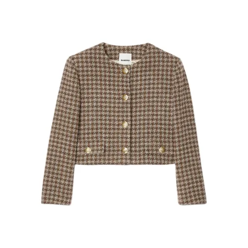 Sandro Куртки и Пальто Женские Коричневый