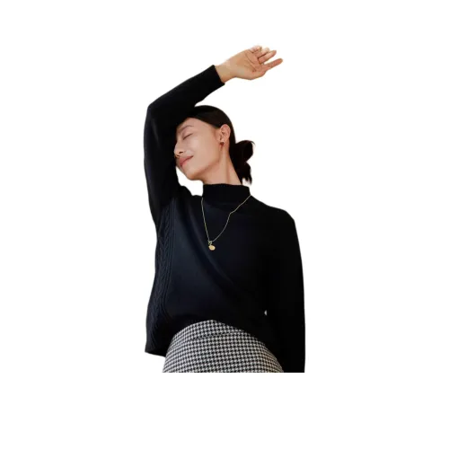 MIHUANG Кашемир Свитер Женский Черный