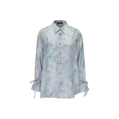 INITIAL BLP/Синий узор Женские Рубашки