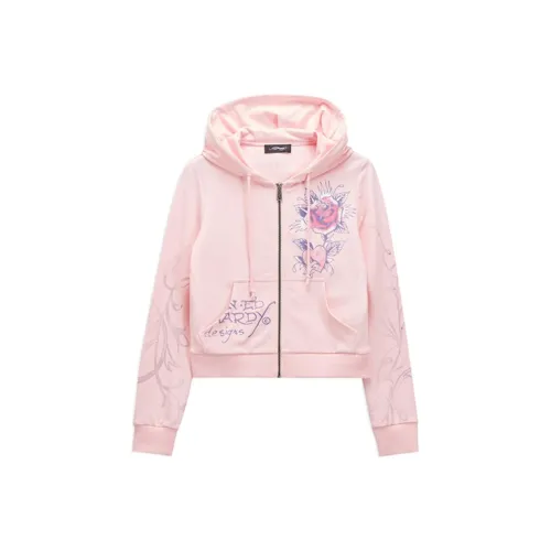Ed Hardy SS25 Куртки и Пальто Женские Вишневый цветок Розовый