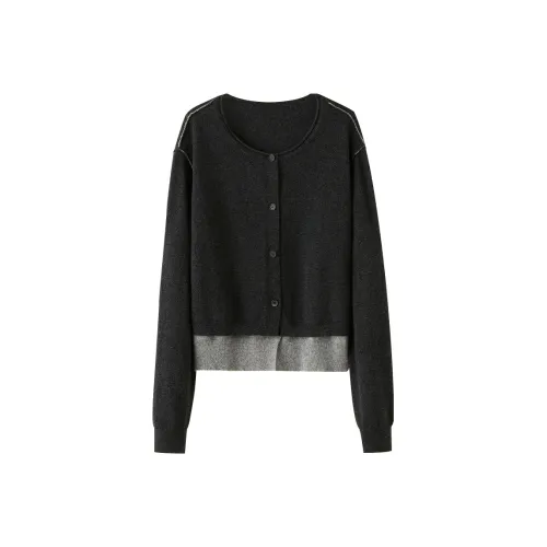 SNOWFORTE Кашемир Свитер Женский Угольный Серый