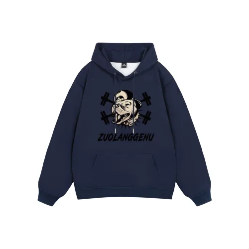 ZUOLANGGENU Свитшот Унисекс Темно-синий