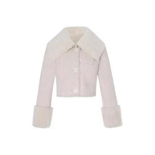 NOT YOUR ROSE FW24 Двусторонний SAILOR Mustang Куртки и Пальто Женские Айвори Айвори