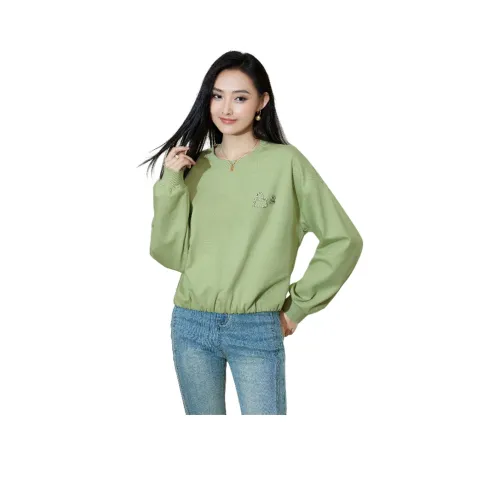 SMEN Зеленый Женские Свитшоты