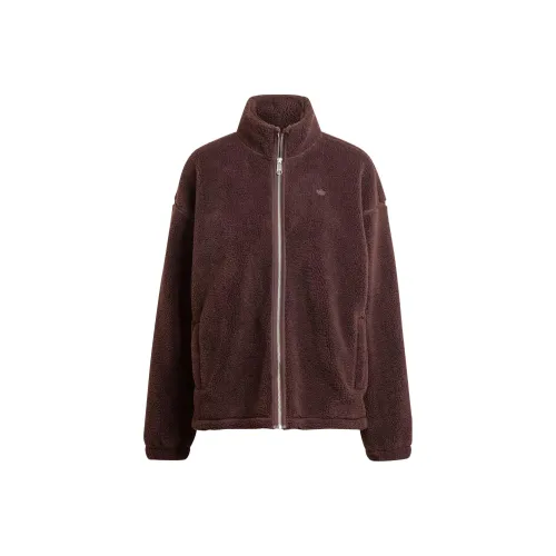 Adidas Originals Essentials Overshirt Куртки Пальто Женские Темно-серый Коричневый