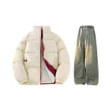 Комплект одежды (Бежевый топ + Желтые грязные штаны)