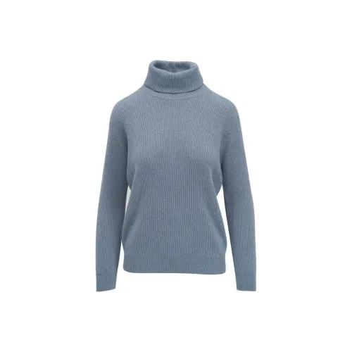 BRUNELLO CUCINELLI SS24 Кашемир Свитер Женский Светло-Синий