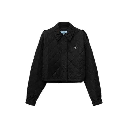 PRADA SS25 Весенне-летняя женская коллекция одежды Куртки и пальто Женские Черный